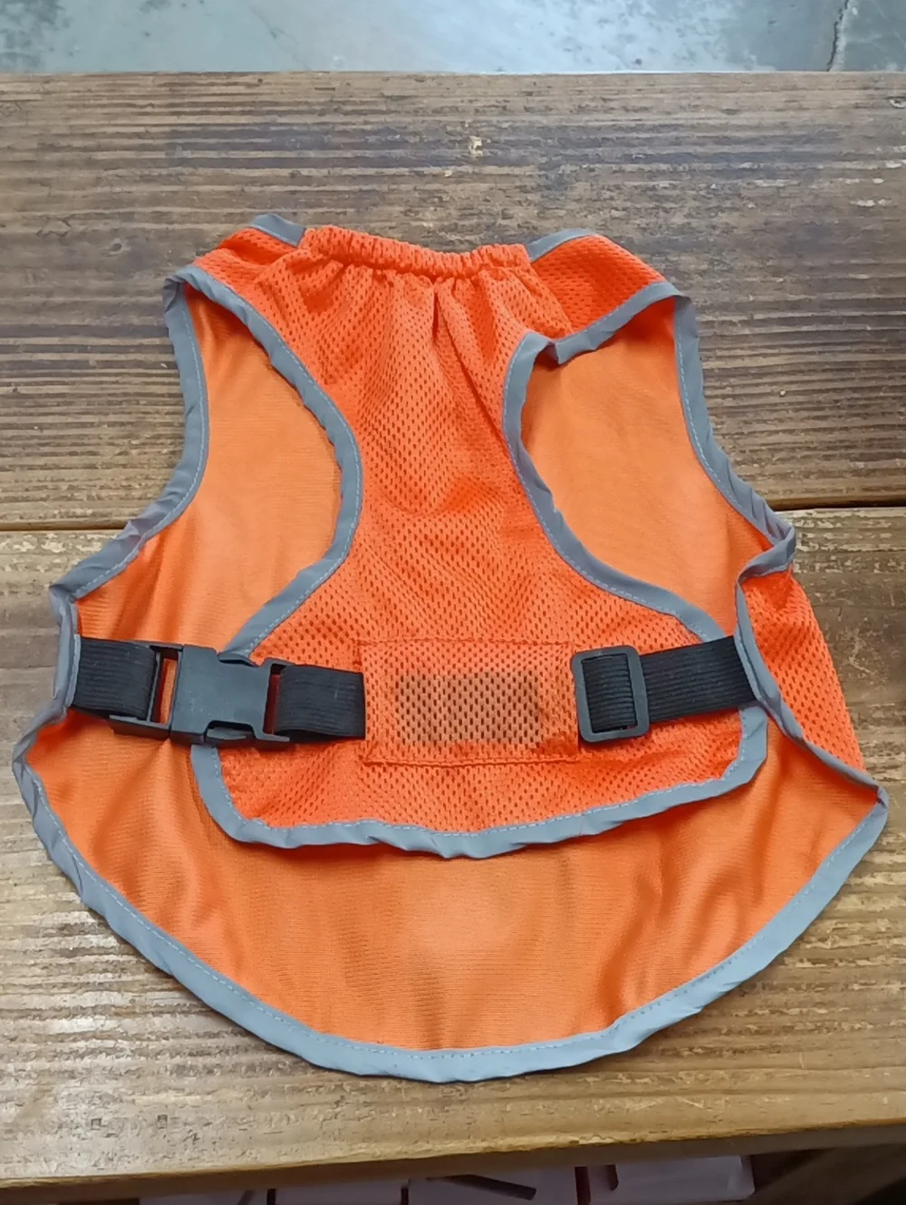 Top Paw Orange Reflective Pet Vest with Gray Trim